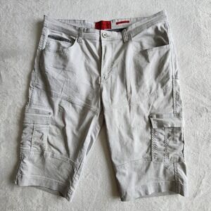 Point‎ Zero Shorts Mens 38 Stretch Light Gray 100% Cotton Blend Casual Summer